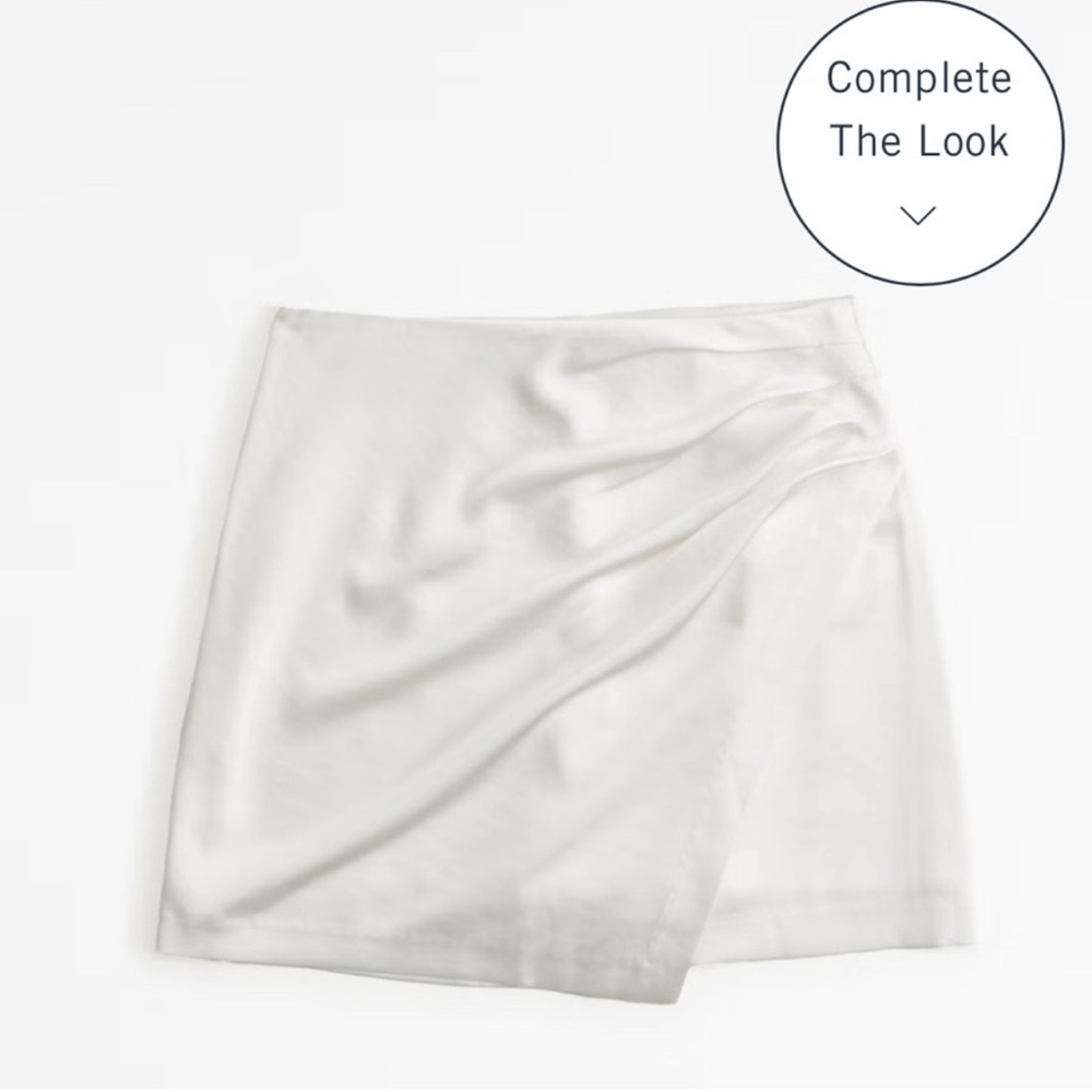 Abercrombie satin draped mini skirt